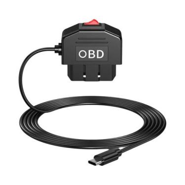 Imagem de Cabo De Alimentação Tipo C Para Câmera Veicular DVR OBD Com Proteção D
