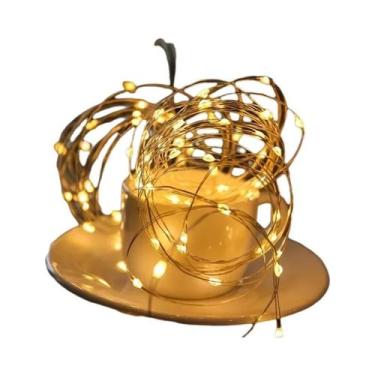 Imagem de Guirlanda De Luzes LED Em Cobre E Prata Para Decoração De Quarto, Casa