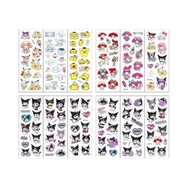 Imagem de Adesivos 3D Kawaii Kuromi My Melody 12pcs Pacote De Brinquedos DIY De 