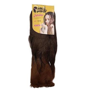 Imagem de Cabelo Fibra Sintetica Box Braids Jumbão 51 400g - Cor Preto/Mel Escur