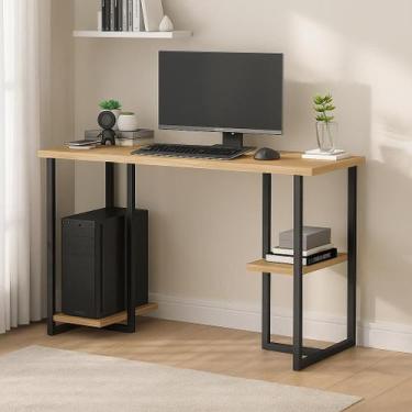 Imagem de mesinha de estudo com prateleira para computador desktop barzinho apar