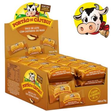 Imagem de Portão De Cambui Doce De Leite C/ Castanha Do Pará Display 1Kg 40 unid