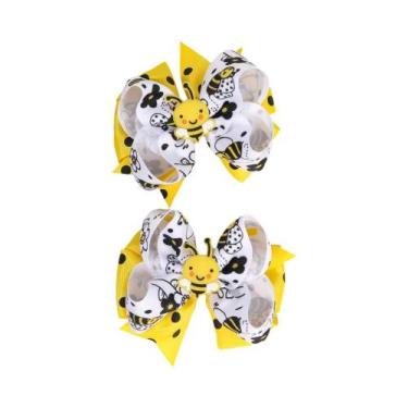 Imagem de Presilhas De Cabelo Fofas De Abelha Floral Para Meninas, 2 Peças, Com 