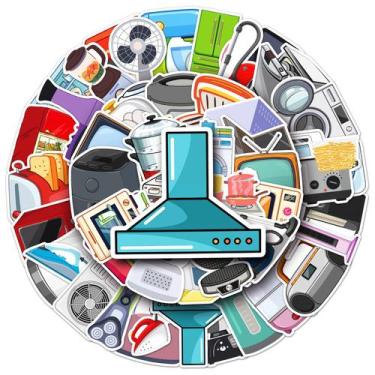 Imagem de Adesivos, eletrodomésticos, vinil impermeável, 50 unidades - yiweisai