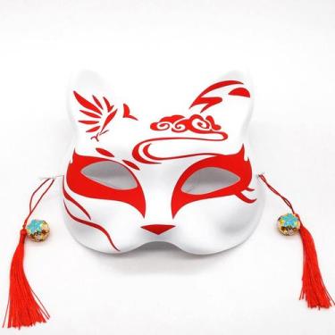 Imagem de Máscara Fox Cosplay PVC, capa de meia face, fantasia de Halloween - yi