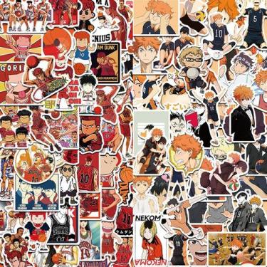 Imagem de Adesivos de vinil impermeável Haikyuus Anime 100 unidades/lote de 5 a 