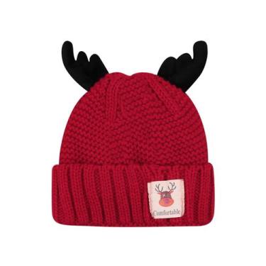 Imagem de Gorro MOSSTYUS Cute Reindeer Antlers para crianças de 3 a 8 anos