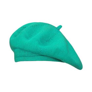 Imagem de Gorro Boina Gllutt de Punto Fino de Verano para Mujer Azul Klein