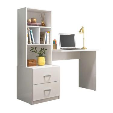 Imagem de Mesa Escrivaninha C/ Colméia Organizadora Quarto Escritório Estudo Tra