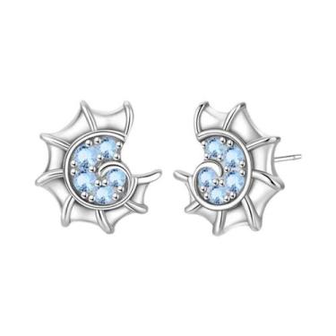 Imagem de Brincos De Estrela Do Mar Coloridos Em Prata Esterlina 925, Joias Fina