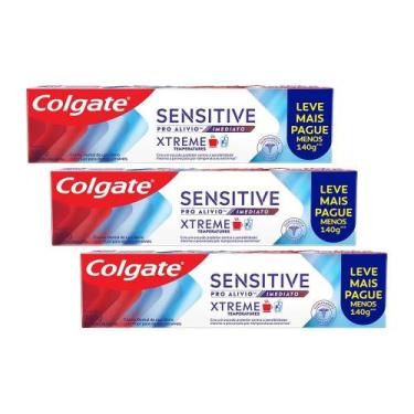 Imagem de kit 3 Cremes Dentais Colgate Sensitive Pro Alívio Imediato Temperature
