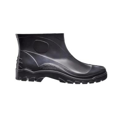 Imagem de Bota Pvc Impermeável Cano Extra Curto Galocha Preta Limpeza - Calfor, 