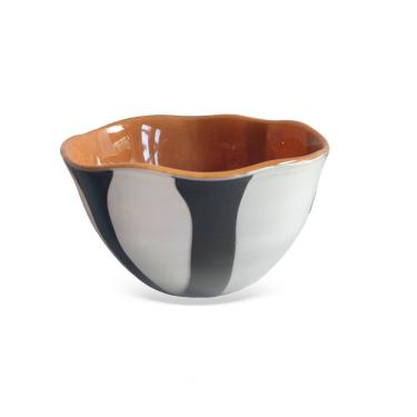 Imagem de Centro de Mesa Decorativo em Vidro Terracota com Listras 17,5cm OD3010 BTC