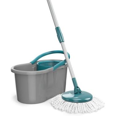 Imagem de Mop Giratorio Fit MOP5010 Balde 8L Flash Limp - Sunguider, Cinza e Ver
