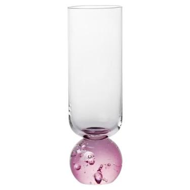 Imagem de Copo Taça Em Vidro Transparente e Rosa 250Ml - Ribeiro e Pavani