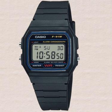 Imagem de Relógio Casio Masculino Digital Preto F-91W-1DG