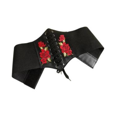 Imagem de Cinto Corset De Cintura Alta Em material sintético Para Mulheres, Mode