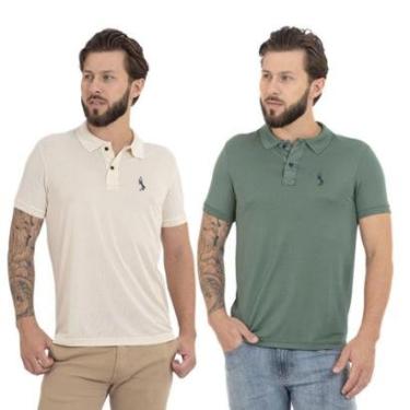 Imagem de Kit 2 Camisa Polo Masculina Dia a Dia Conforto-Masculino