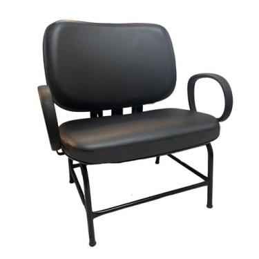 Imagem de Cadeira Para Obeso PO Plus Size Reforçada 3 Laminas com Apoio de Braço