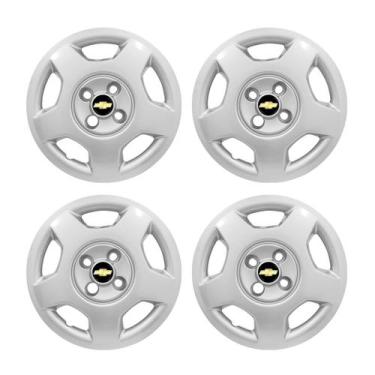 Imagem de Jogo Calota Aro 14 Gm Corsa Hatch Sedan 2007 2008 2009 2010 Prata - GF