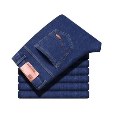 Imagem de Calças Jeans Masculinas Slim Fit Com Stretch Confortáveis Para Uso Cas