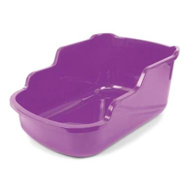 Imagem de Bandeja Para Gatos Toalete Antirrespingos Sandbox Aberta Furba Para Pe