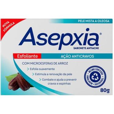 Imagem de Asepxia Sabonete em Barra Esfoliante Ação Anti Cravos, 80g