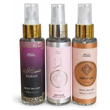 Imagem de Kit 3 Body Splash Árabe 100ml Feminino Sabah, Yara, Rose - Bello Charm