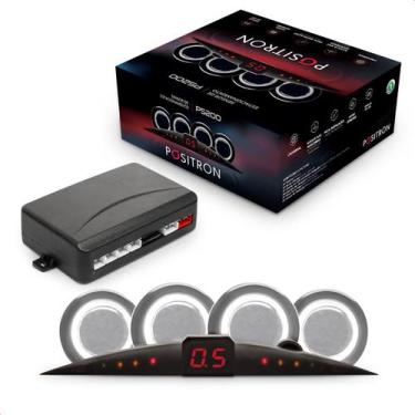 Imagem de Sensor de Ré 4 Pontos Display Led Slim Sistema Veicular Prata Ps220 Po