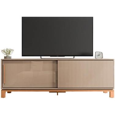 Imagem de Rack para TV até 65 2 Portas Caemmun Mondria, Suede e Freijó