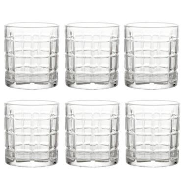 Imagem de Jogo C/ 6 Copos de Vidro Topázio 340ml Whiskey Drink Coquetéis Água Su