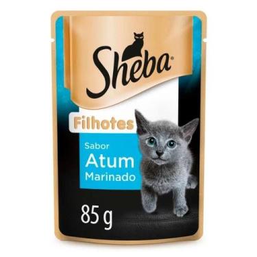 Imagem de Kit Ração Úmida para Gatos Filhotes Sabor Atum Marinado 20 Unidades Sh