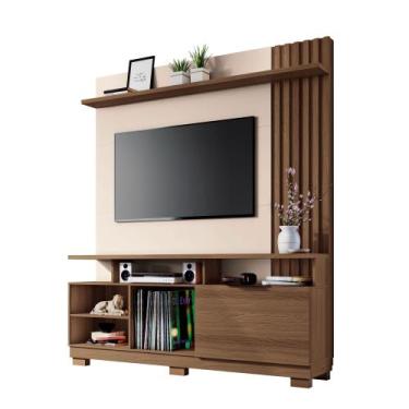 Imagem de Estante Home Theater Detalhes Ripado Sala Estar TV Até 55 Polegadas Pr