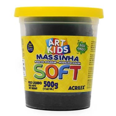 Imagem de Massinha de Modelar Soft Acrilex 500g, 520, Preto