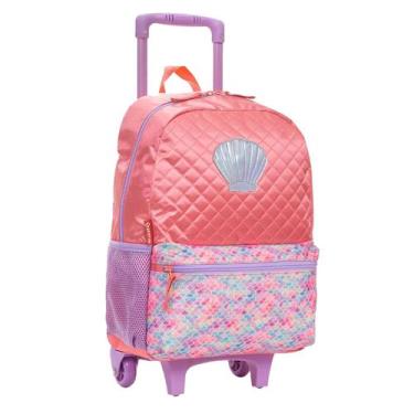 Imagem de Mochila Infantil Sereia M Plus Sestini Carrinho Escolar