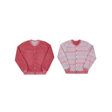 Imagem de Casaco Jaqueta Luxo Menina Dupla Face Inverno Paraiso 14915, Rosa goia
