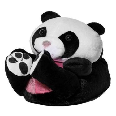 Imagem de Pantufa Europa Pelúcia Panda Fofo 1030, Preto, 38