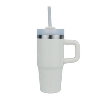 Imagem de Copo Quencher Térmico 420ml Garrafa com Alça e Canudo Bebidas Quentes 