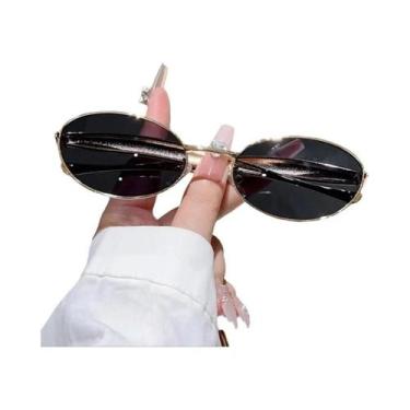 Imagem de Óculos De Sol Vintage Femininos Em Formato Oval, Estilo Retro Casual, 