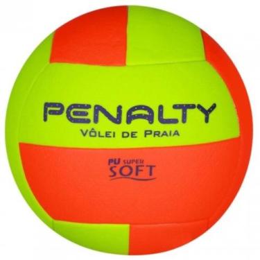 Imagem de Bola Vôlei de Praia Penalty XXI, Laranja, Verde limão, Único