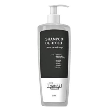 Imagem de SHAMPOO DETOX 3X1 MR THOMAS CABELO, BARBA E CORPO 240ml