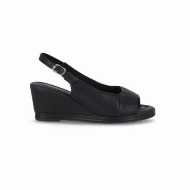 Imagem de Sandália Anabela Piccadilly Slingback Alice 408222, Preto, 37