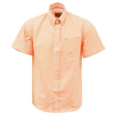 Imagem de Camisa Masculina Manga Curta Xadrez Laranja Tuff 37615, G