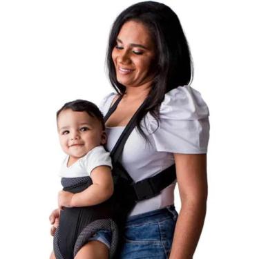 Imagem de Canguru bebê 3 em 1 passeio carregador ergonômico Bublim Baby Liso Det