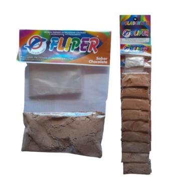 Imagem de Kit geladinho fliper cremoso 1 cartela 10 unidades chocolate
