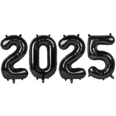 Imagem de Balões de Número Mylar Mluchee 102cm - Festa de Ano Novo 2025