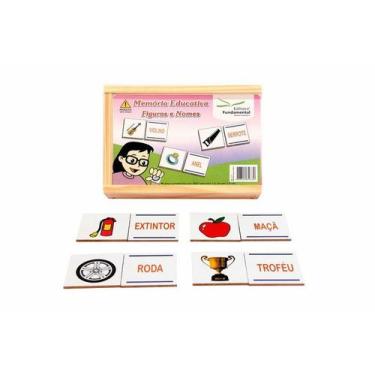 Imagem de Memória Educativa Figuras e Nomes c/ 40 pcs - FUNDAMENTAL BRINQUEDOS