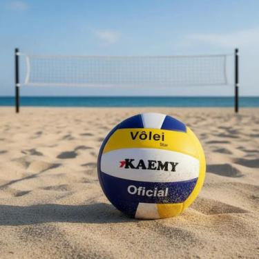 Imagem de Kit Bola Vôlei Profissional, Rede Recreação, Praia E Piscina - Kaemy