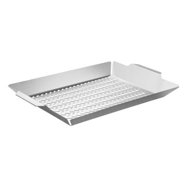 Imagem de Grelha Multiuso Cosmos para Churrasco em Aço Inox Perfurada para Churrasqueira a Gás e Carvão Inox Tramontina