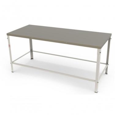 Imagem de Mesa Bancada de Apoio para Panificadora MBR-018 com Tampo em Aço Inox Escovado Branco Braesi